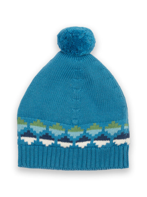 An image of the Kite Hygge Cosy Hat in Blue.