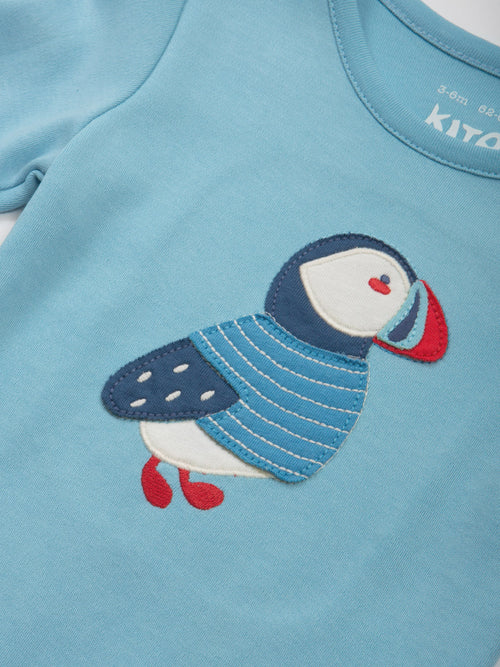 An image of the Kite Puffin Bodysuit in Blue.