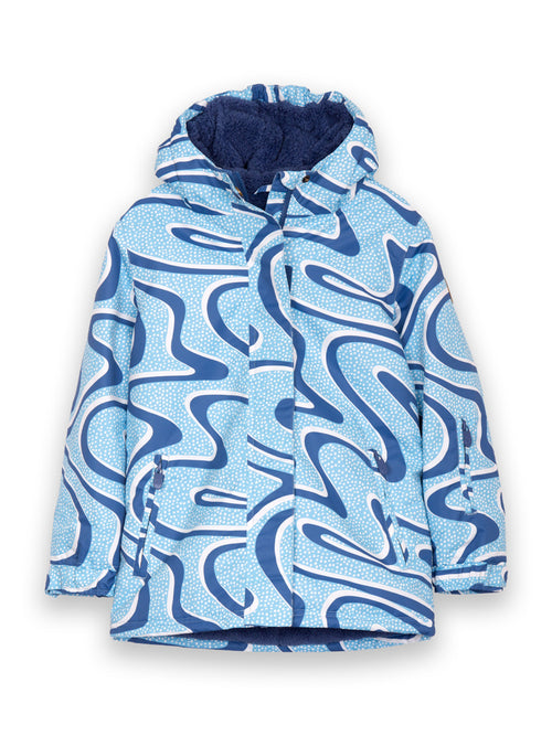 An image of the Kite Nimbus Coat in Blue.