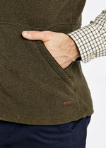 An image of the Dubarry Lifford Fleece Gilet in Olive.