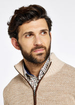 An image of the Dubarry Killimor Zip Neck Sweater in Oat.