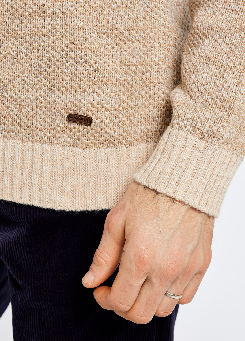 An image of the Dubarry Killimor Zip Neck Sweater in Oat.