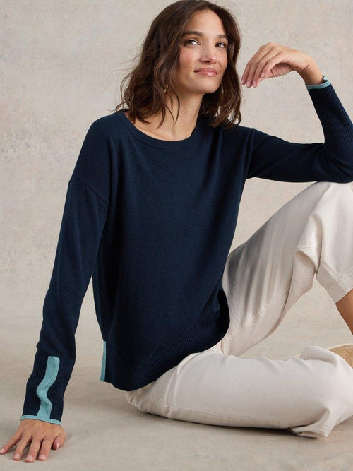 An image of the White Stuff Olive Jumper in French Navy.