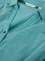 An image of the White Stuff Annie Textured Shirt in Mid Teal.