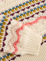 An image of the White Stuff Piper Pointelle Jumper in White Multi.