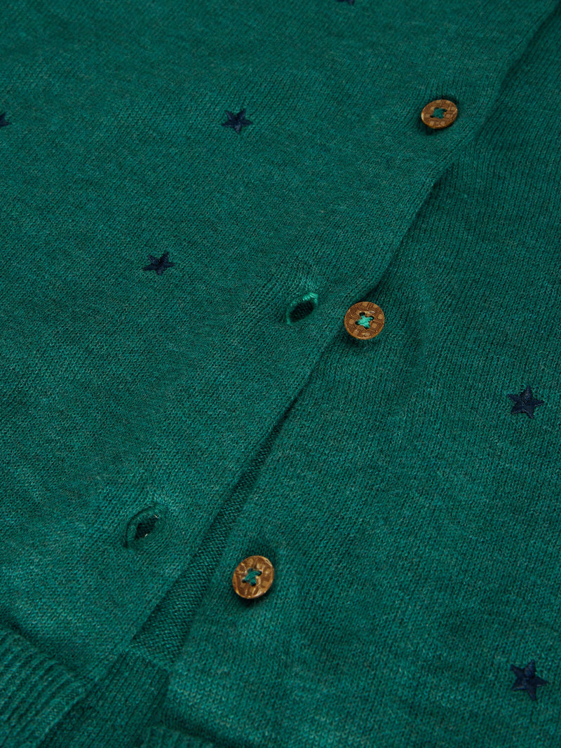 An image of the White Stuff Lulu Embroidered Cardi in Teal Multi.