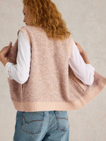 An image of the White Stuff Becky Boucle Gilet in Light Natural.