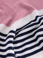 An image of the White Stuff Stripe Crew Merino in Pink Multi.