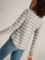 An image of the White Stuff Clara Stitch Tee in Natural Multi.