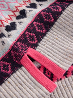 An image of the White Stuff Gabby Longline Fairisle in Grey Multi.