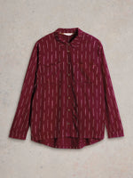 An image of the White Stuff Sophie Metallic Shirt in Plum Multi.