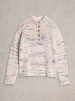 An image of the White Stuff Bella Button Jumper in Ivory Multi.