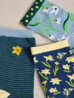 An image of the White Stuff 3 Pack Spring Floral Ankle Socks