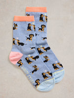 An image of the White Stuff Kissing Sausage Dog Ankle Socks