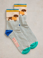 An image of the White Stuff Fluffy Sausage Dog Ankle Socks