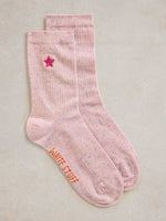 An image of the White Stuff Embroidered Nep Ankle Socks