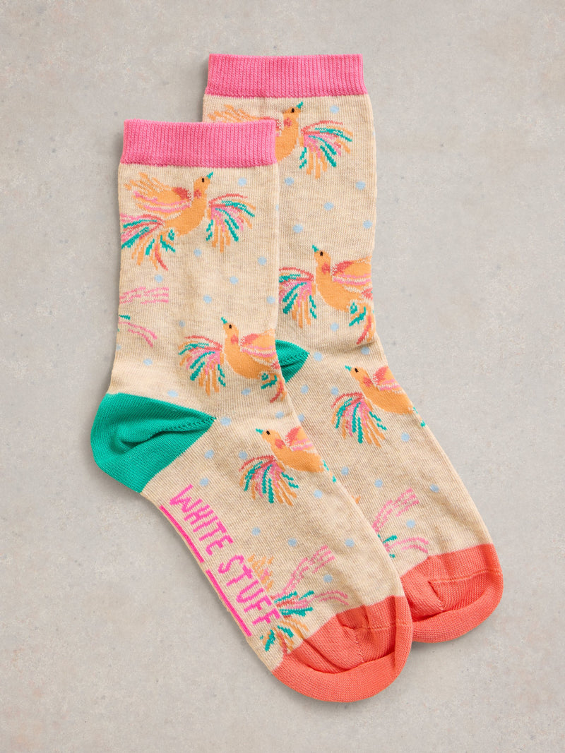 An image of the White Stuff Canyon Bird Ankle Socks