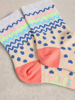 An image of the White Stuff Squiggle Ankle Socks