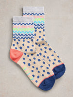 An image of the White Stuff Squiggle Ankle Socks