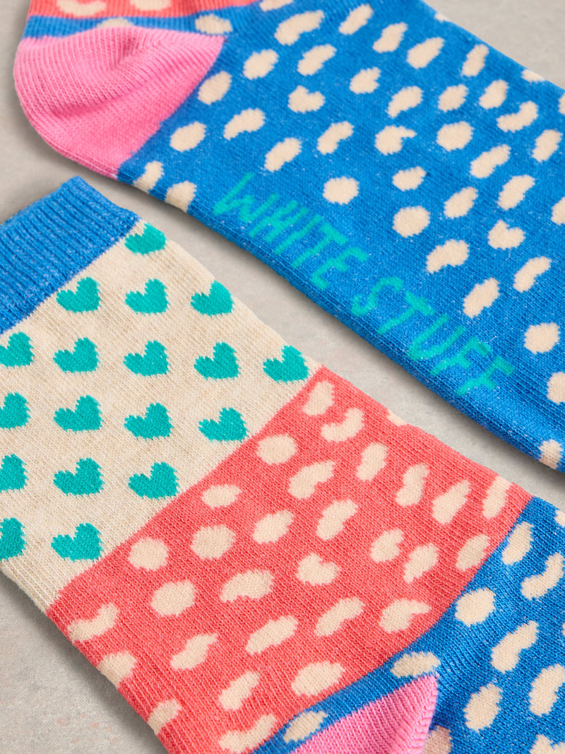 An image of the White Stuff Heart Spot Ankle Socks