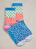 An image of the White Stuff Heart Spot Ankle Socks