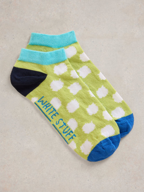 An image of the White Stuff Wonky Spot Trainer Socks