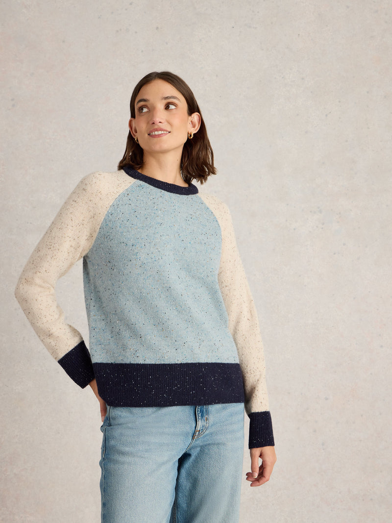 An image of the White Stuff Colourblock Nep Jumper