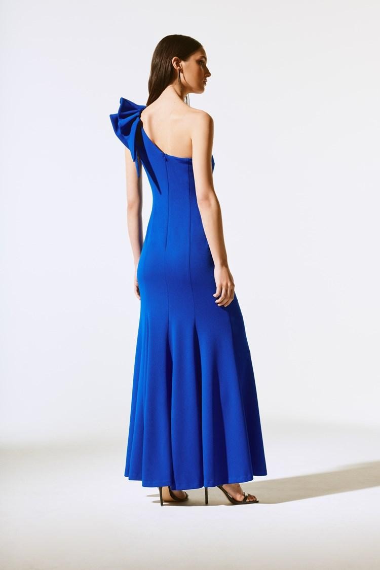 An image of the Joseph Ribkoff Scuba Crepe Dress in Royal Sapphire.