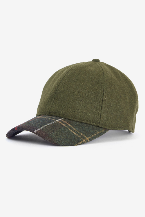 An image of the Barbour Roker Sports Cap in Forest.