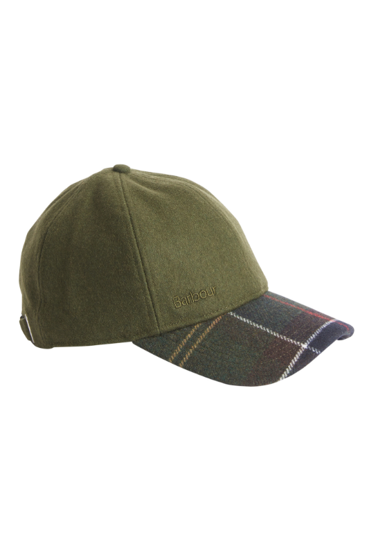 An image of the Barbour Roker Sports Cap in Forest.