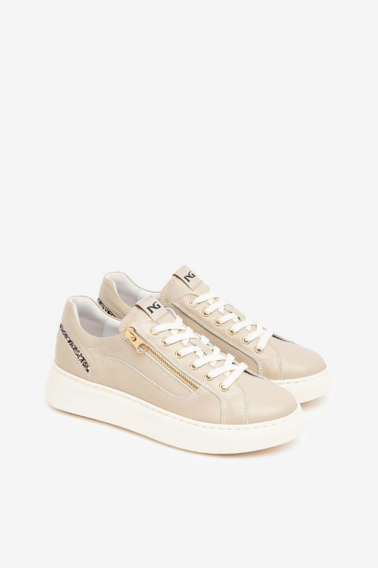 An image of the Nero Giardini Trainers in Beige.