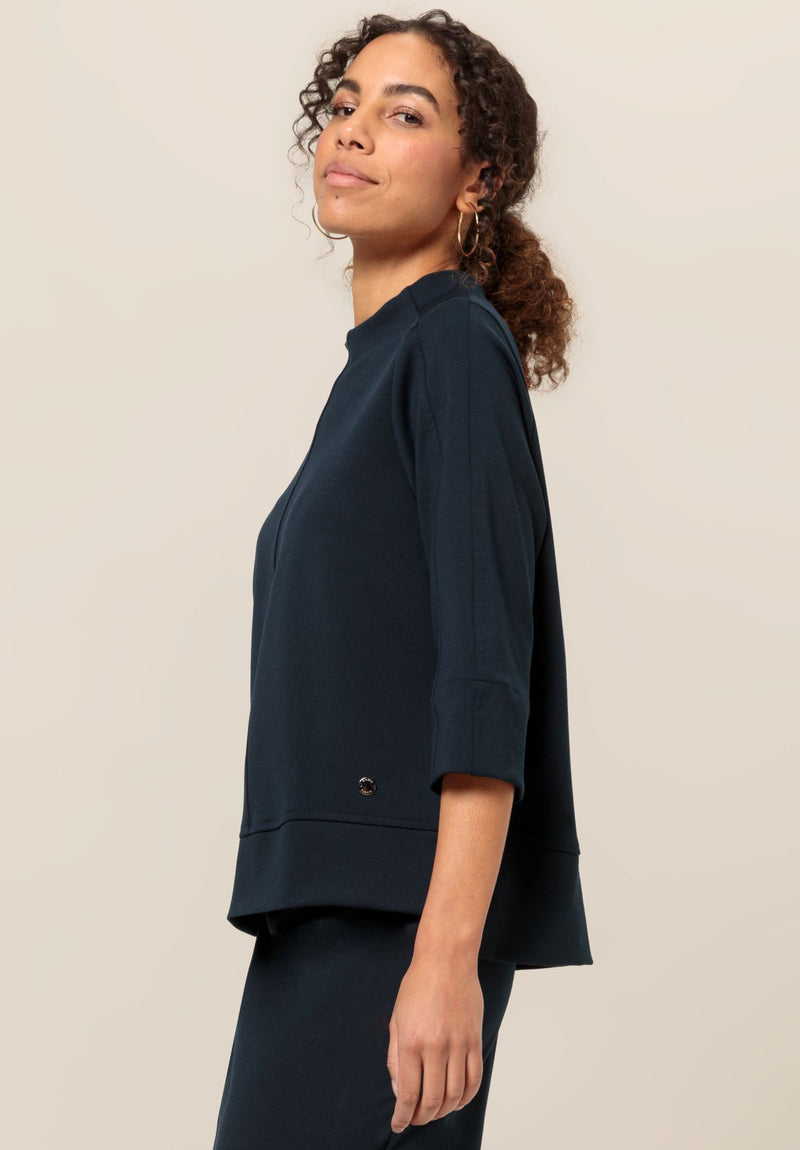 An image of the Bianca Ida Shirt in Deep Sea.