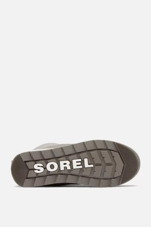 An image of the SOREL Whitney II Plus Lace Waterproof Snow Boots in Chrome Grey.