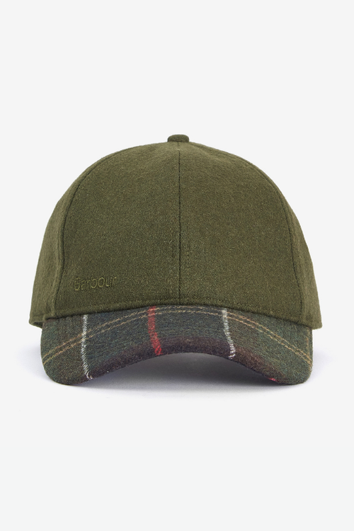 An image of the Barbour Roker Sports Cap in Forest.