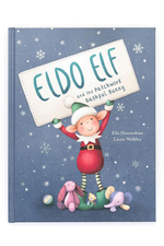 An image of the Jellycat Eldo Elf and the Patchwork Bashful Bunny Book.