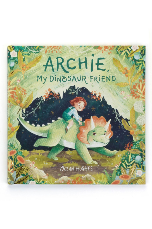 An image of the Jellycat Archie My Dinosaur Friend Book.