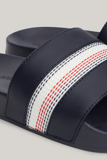 Global Stripe Topstitch Pool Slides