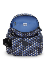 An image of the Kipling City Zip Mini Backpack in 3D K Blue.