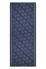 An image of the Tommy Hilfiger TH Monogram Jacquard Scarf in Fossil Blue.