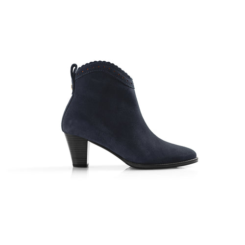 An image of the Fairfax & Favor Regina Ankle Boots in Navy.