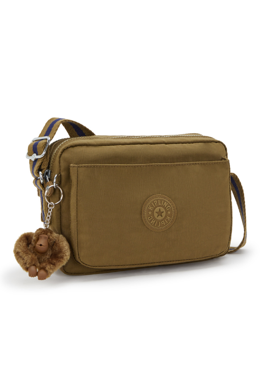 An image of the Kipling Abanu M crossbody bag in Dry Laurel.