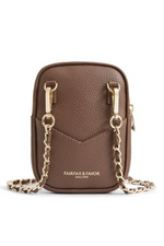 An image of the Fairfax & Favor Mini Finsbury Crossbody Bag in the colour Tan.