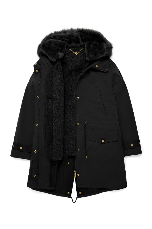 An image of the Fairfax & Favor Libby Parka in Black.