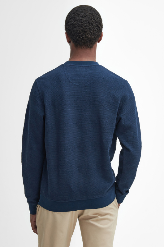 An image of the Barbour Diamond Sweatshirt in Navy.