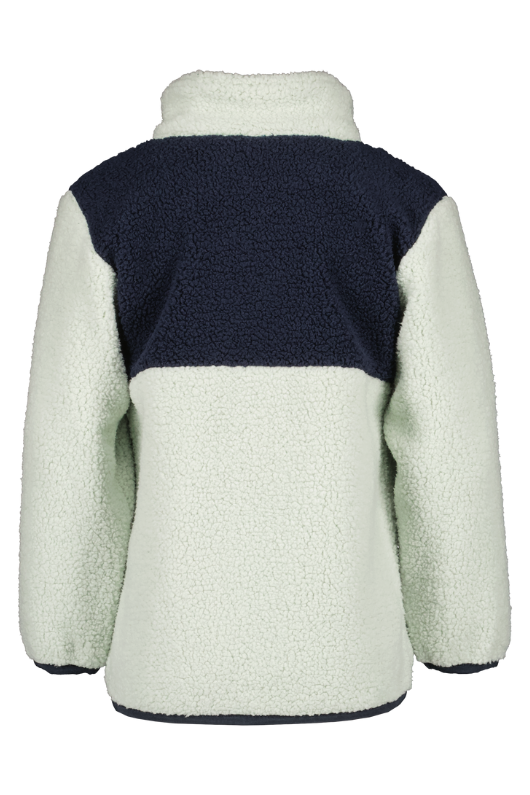 An image of the Didriksons Gosig Kids Half Zip Fleece in Pale Mint.