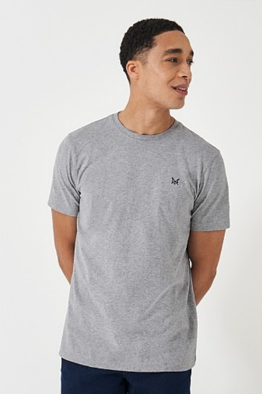 An image of the Crew Clothing Classic T-Shirt in Heritage Grey Marl.