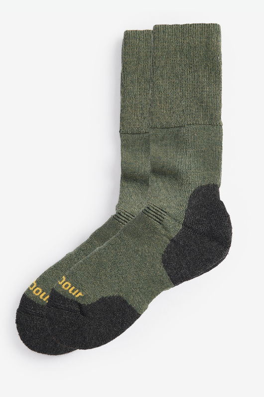 An image of the Barbour Cragg Boot Socks in Olive.