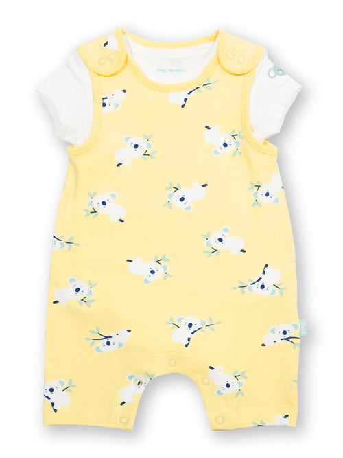 An image of the Kite Koala time dungaree set