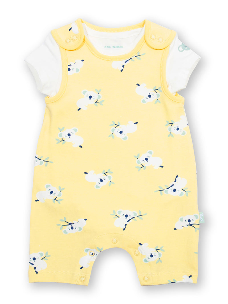 An image of the Kite Koala time dungaree set