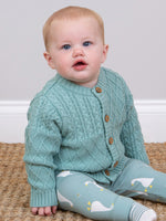 An image of the Kite My first cardi soft aloe